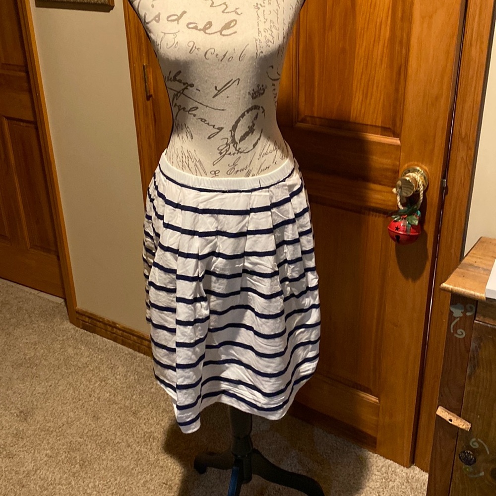 J. Crew nautical stripe skirt